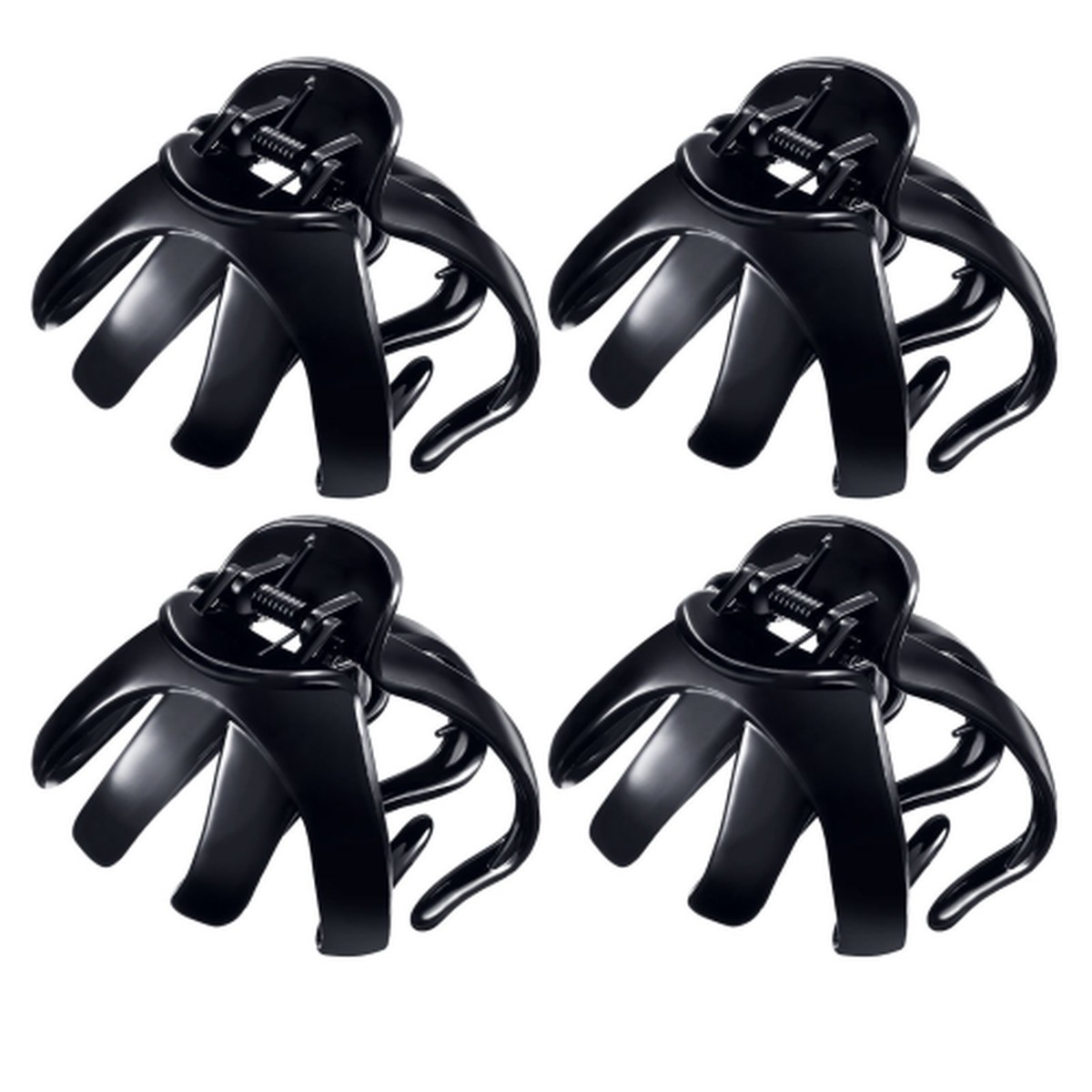 EXPRESSIONS BLACK & TORT MEDIUM OCTOPUS CLIP – 4PCS