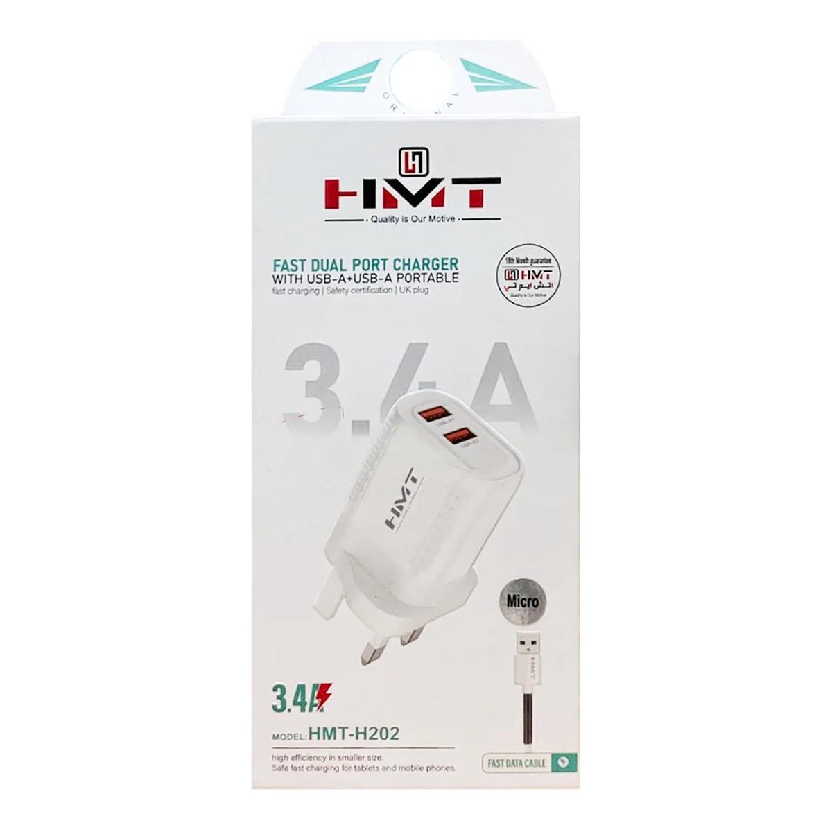 HMT 3.4A Output Dual USB Micro Fast Charger – H202