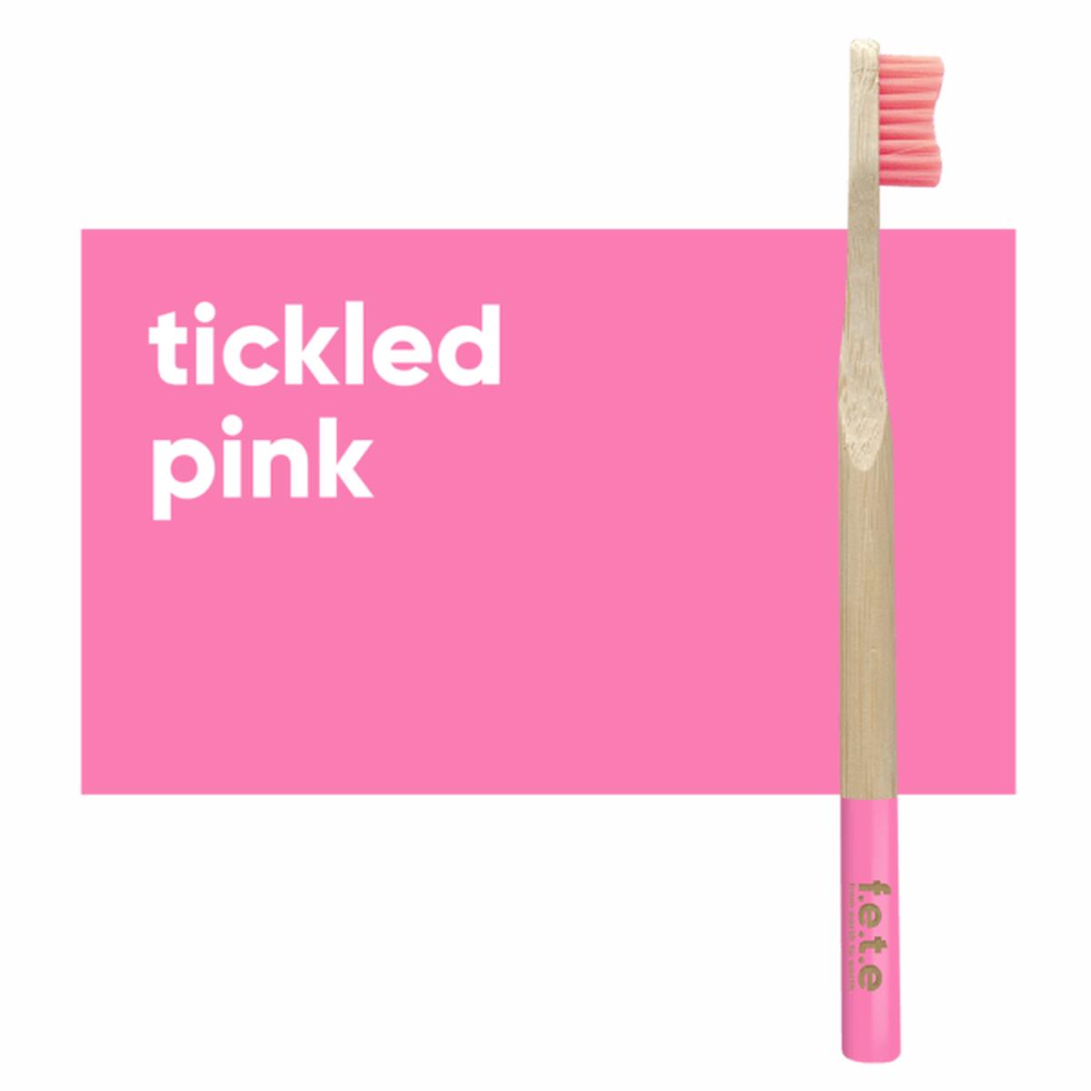 Adults Bamboo Toothbrush – Tickled Pink – Soft Bristles Single Pack