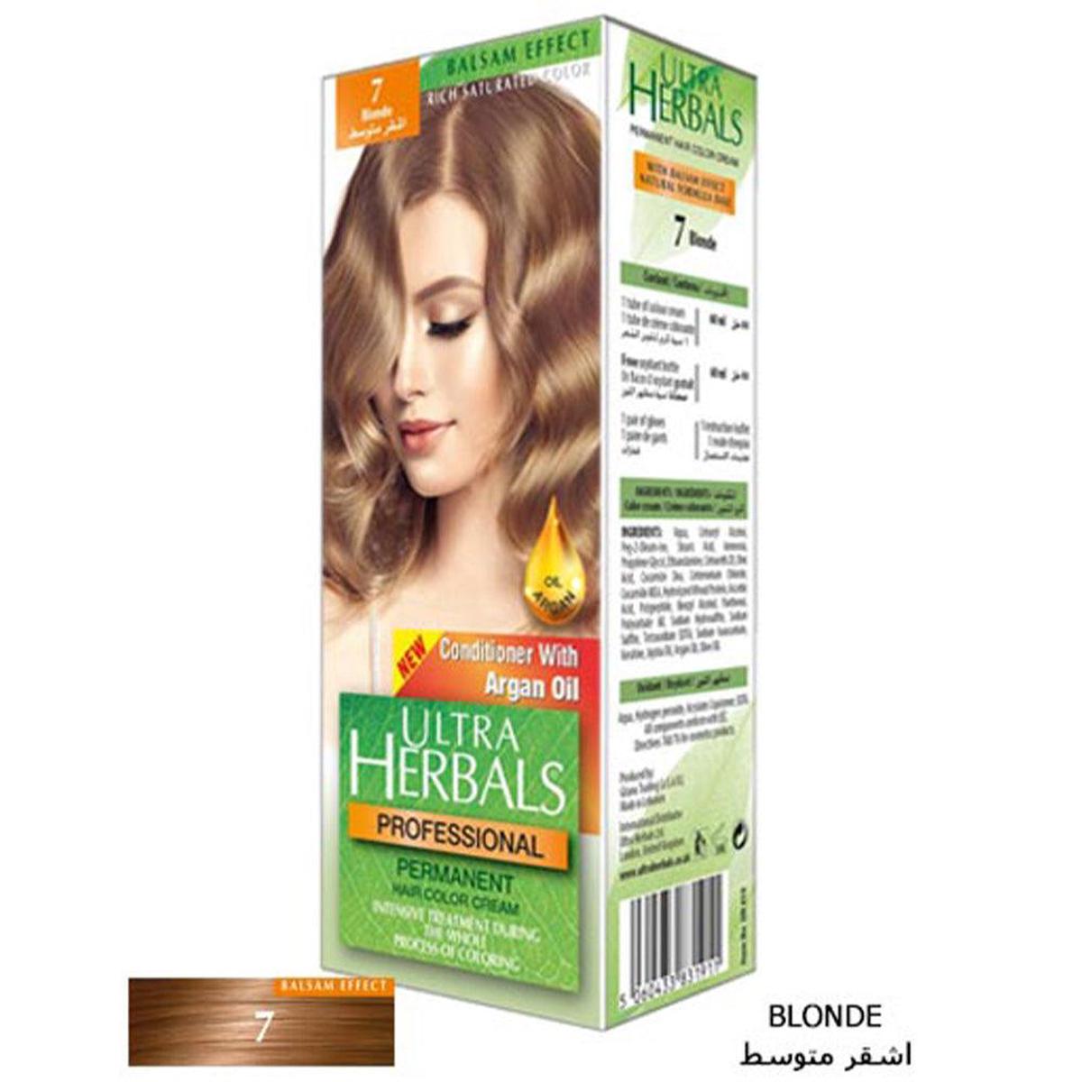 Ultra Herbals Professional Hair Color Cream 7 Blonde