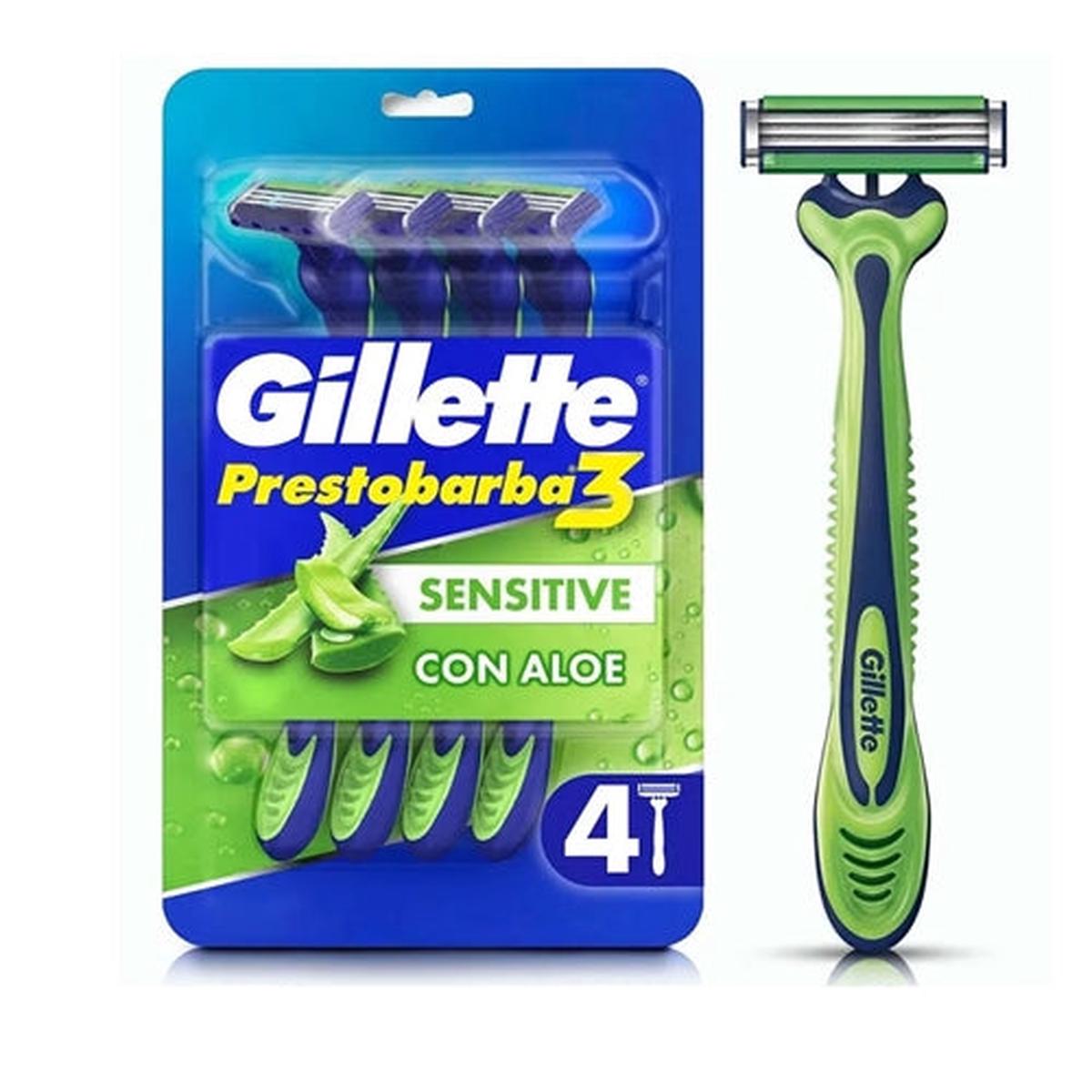 Gillette Prestobarba 3 Sensitive – 4 pcs