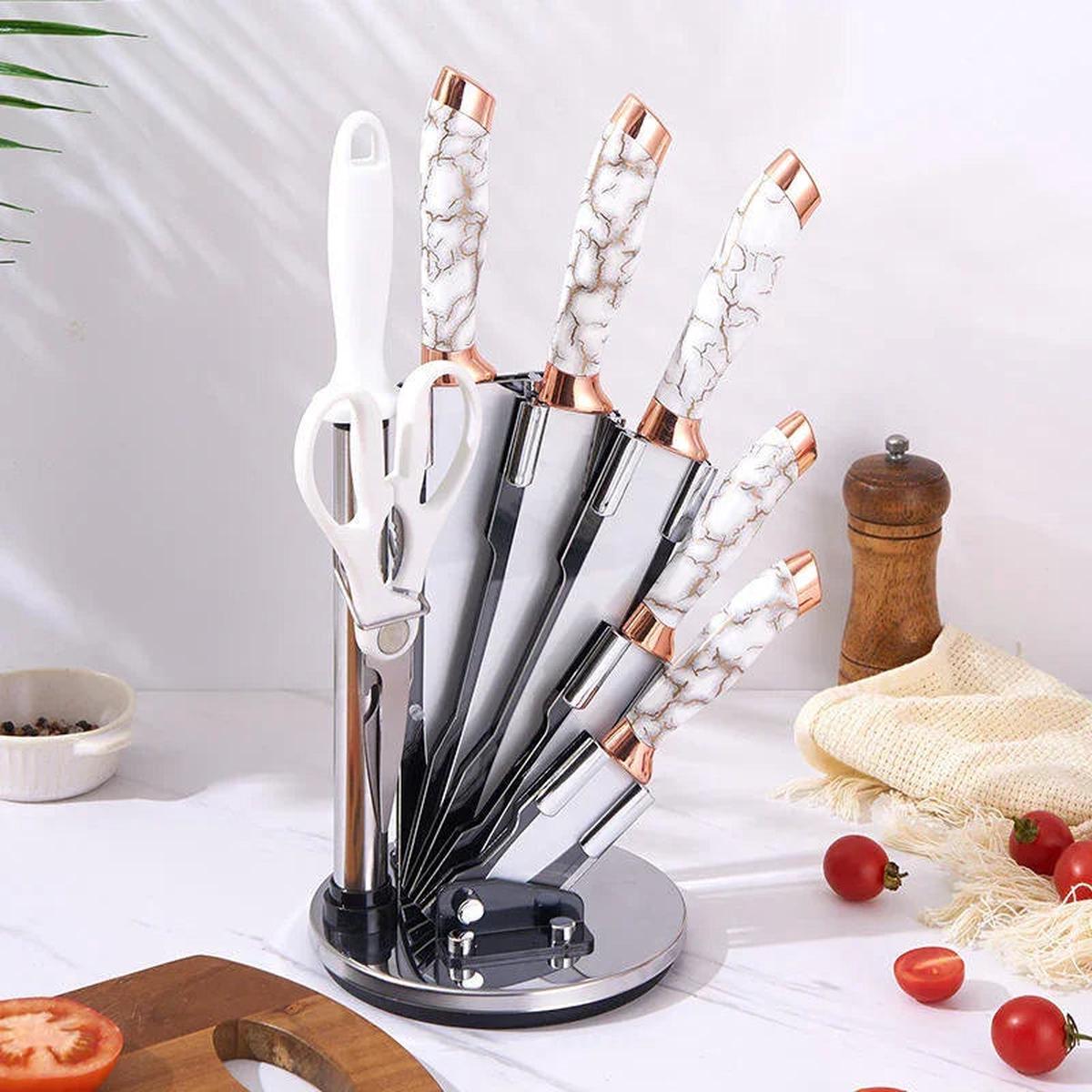 Grain Rain German Technology 9Pcs Kitchen Knives Set GR-419