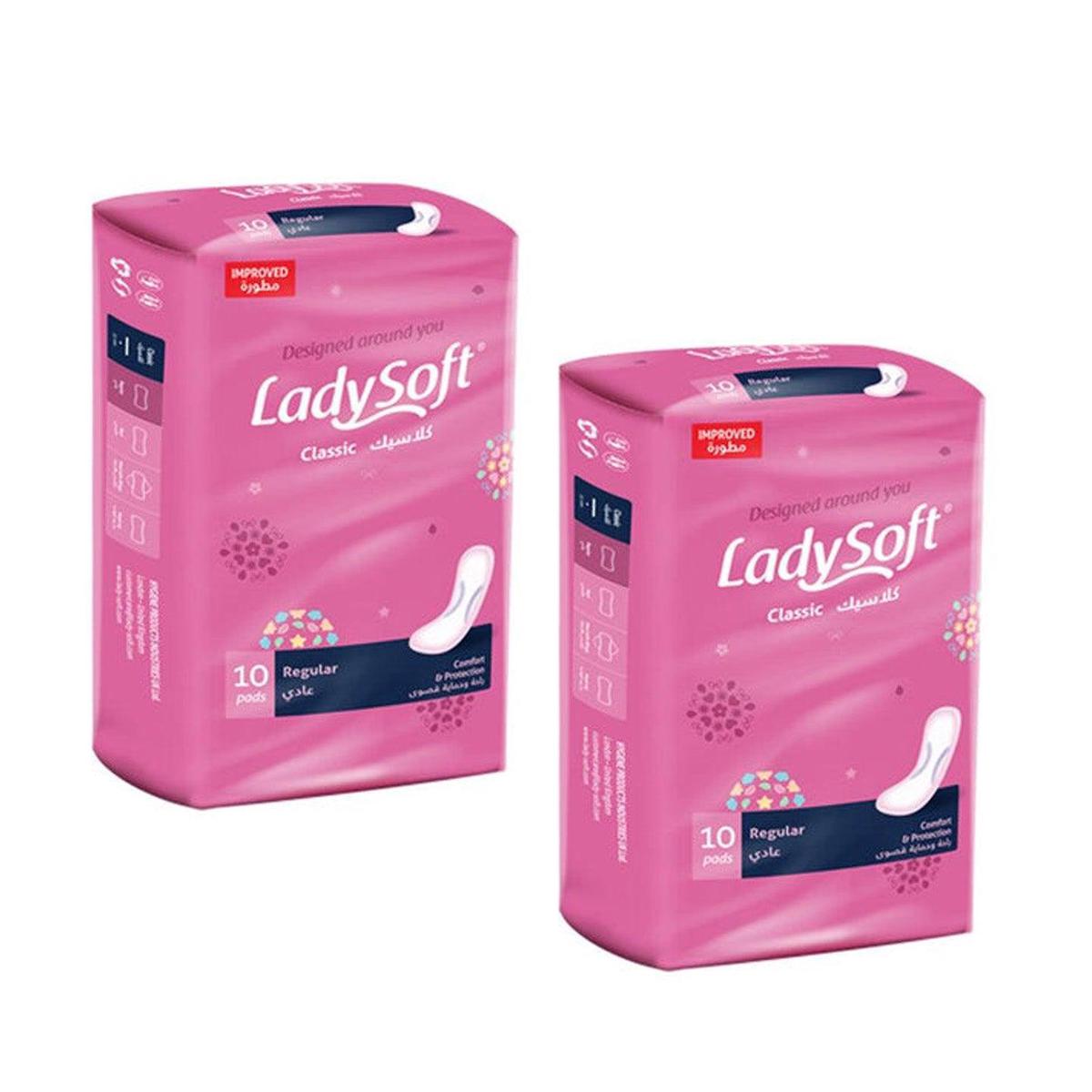 Lady Soft Premium Classic Pads Regular – 2 10 Pads (Offer)
