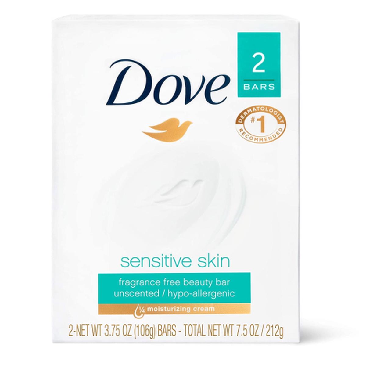 Dove Sensitive Moisturizing Soap – 2pk
