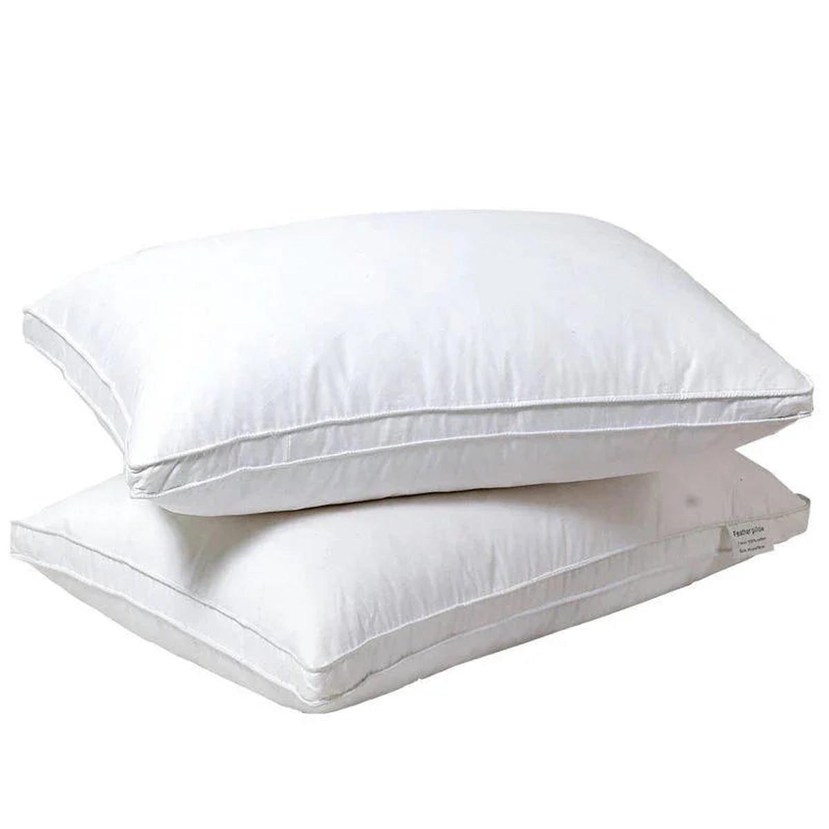 High Quality Solid White Bed Pillow – 1 Pcs
