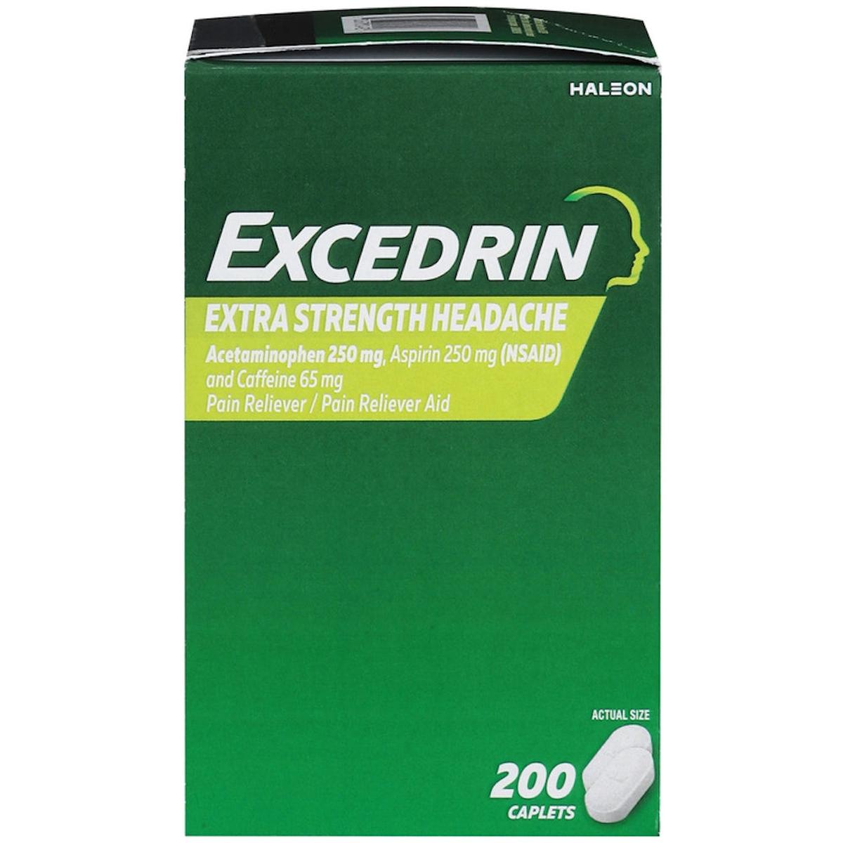 Excedrin Extra Strength Caplets For Headache Pain Relief