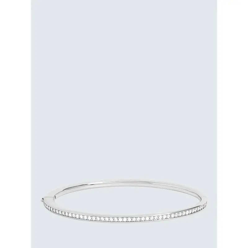Jon Richard Pave Crystal Bangle Silver